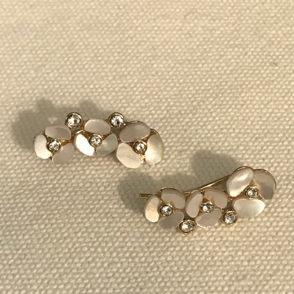 Kate Spade Flower Ear Crawlers